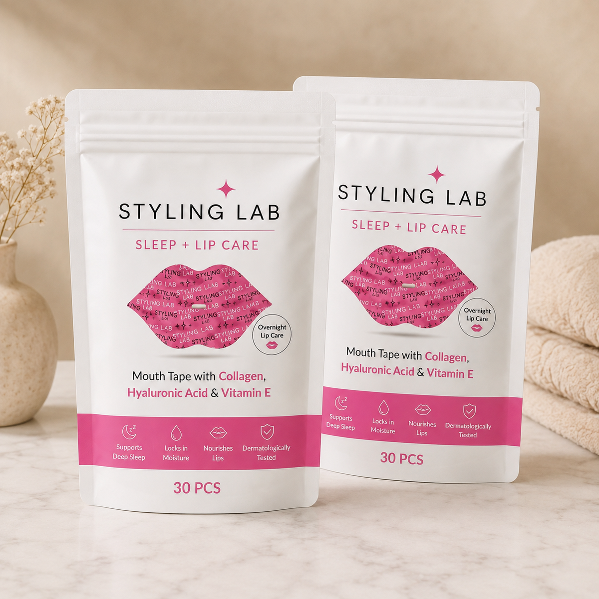 Patch lèvres hydratant Styling Lab — dernière étape de la routine du soir